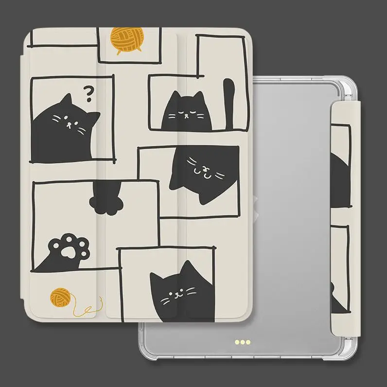 Premium TPU Soft Tablet Case with Pencil Holder & Smart Cover Functionality