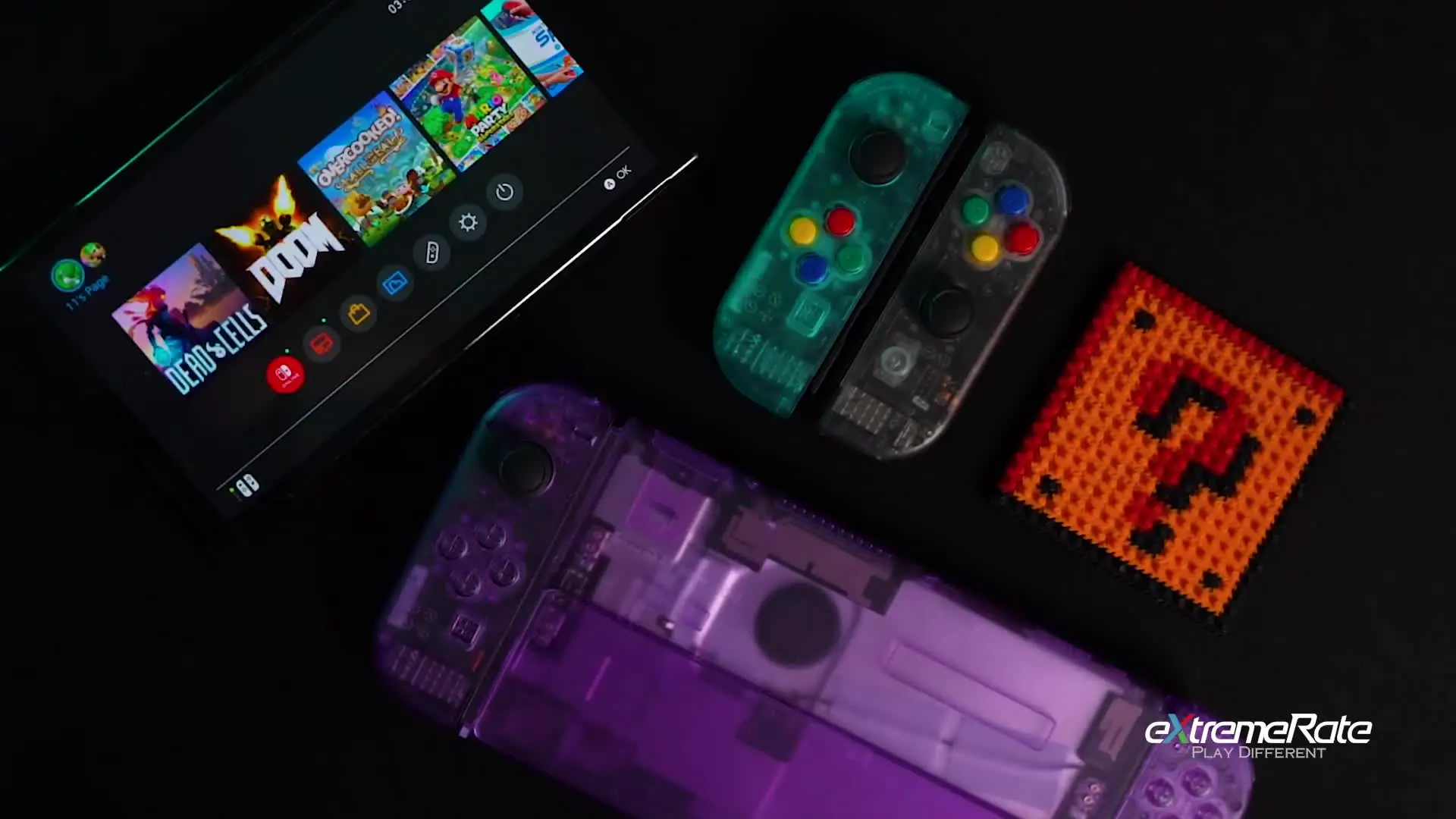 Sumerate-Nintendo Switch用の交換用シェル,カラーボタン付きの