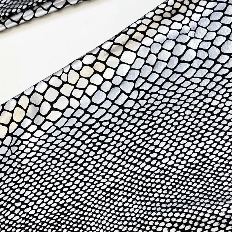 SALIENCY Silver Snake Skin Pattern Flared Pants Women High Waist Slim Sexy Stretch Wide Leg Trousers Party Clubwear