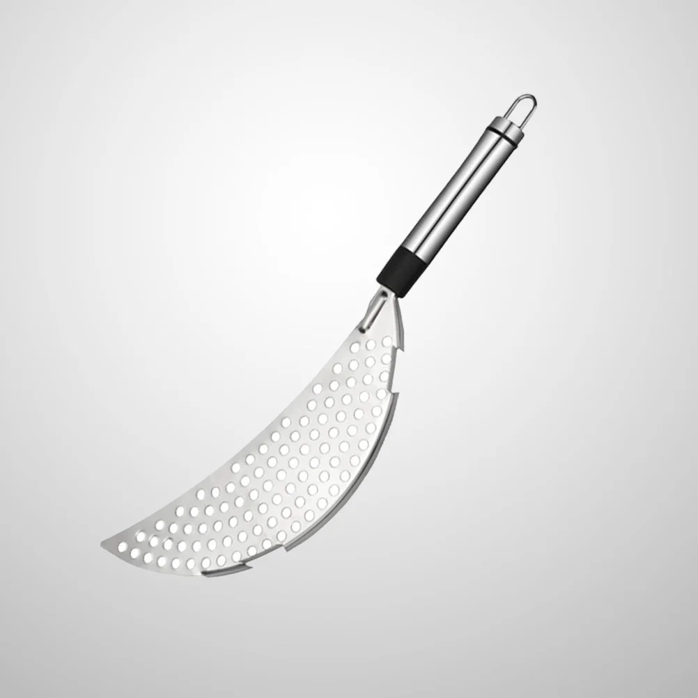

1PC Practical Pan Strainer Tool Stainless Steel Shape Fry Drainer Durable Strainer Colander with Handle Kitchen Utensil