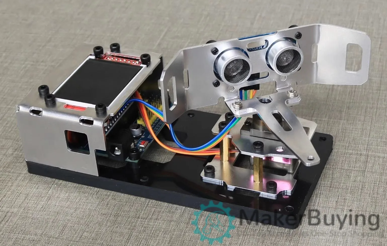 For arduino ultrasonic radar aluminum alloy assembly kit detection college and high school students programming learning SNAR24