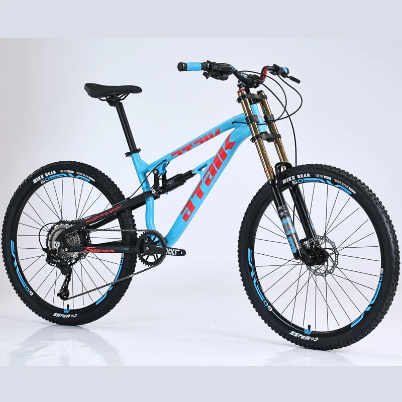 26 27.5 Inch Soft Tail Mountain Bike 11 Speed Double Damping Downhill Dh  Bicycle Aluminum Alloy Mtb For Adults Hydraulic Brake - Bicycle - AliExpress