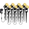 8LEDS 3000K Outdoor Spotlight Landscape Decoration IP65 Waterproof Garden Light for Tree 220V Pathway Yard Lawn Ground Spotlight 1