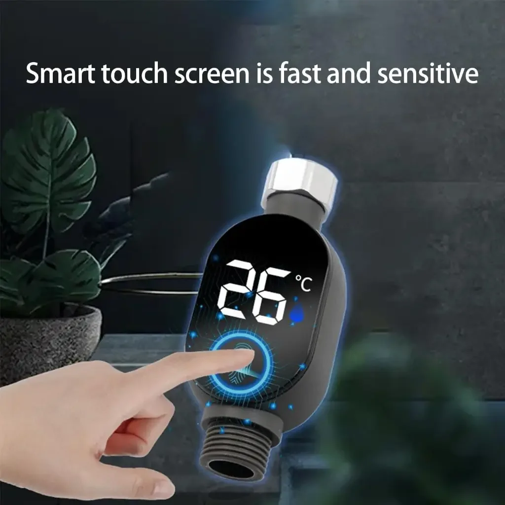 Black Bathroom Led Display 0~99Celsius Home Water Shower Thermometer Water Accurate Temperature Measurement Smart Meter Bathroom