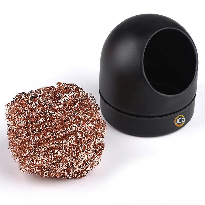 JCD Soldering Iron Tip Cleaning Mesh Filter Welding Solder Nozzle Cleaning Ball Cleaner Copper Wire Ball Dross Box Clean Ball best soldering iron