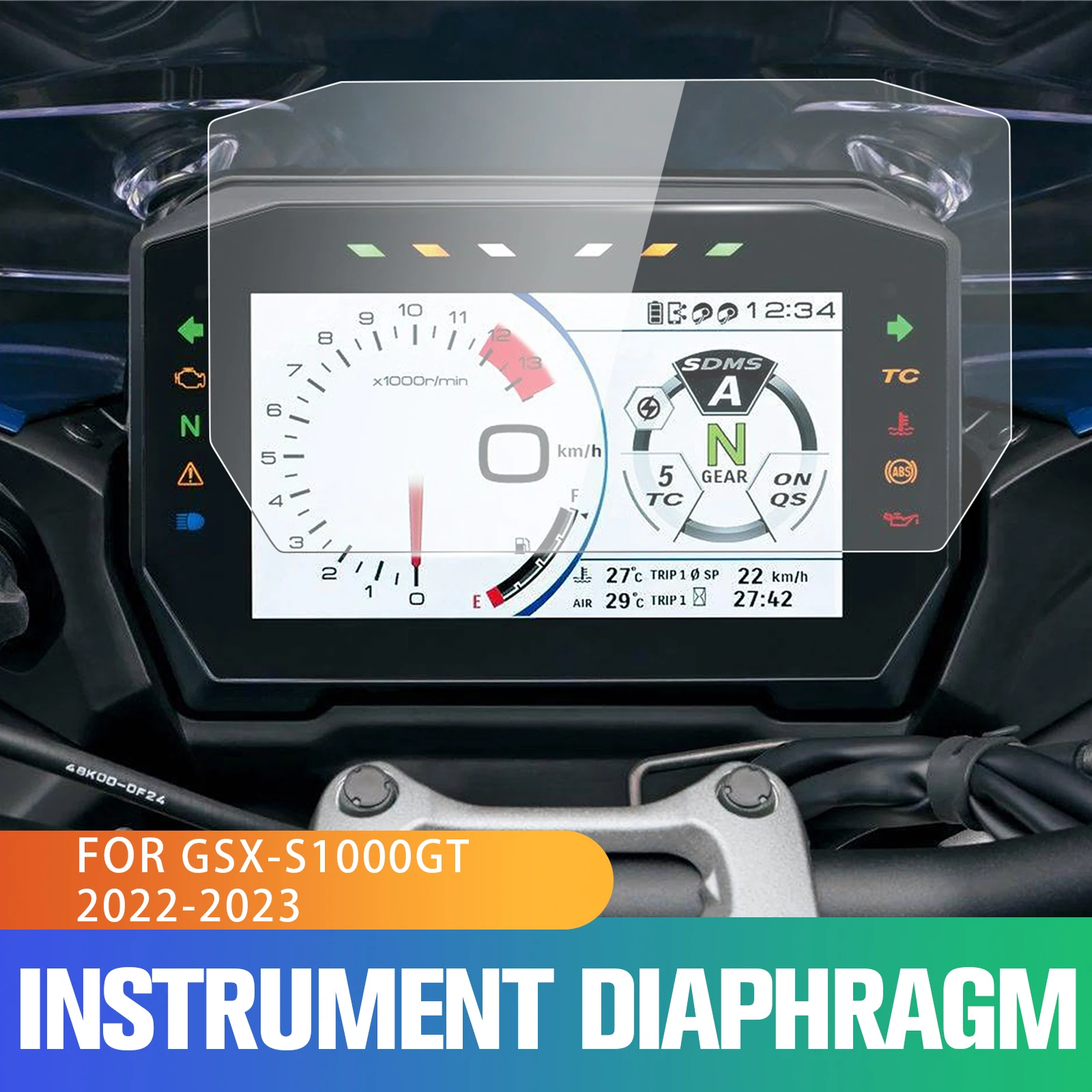 

For Suzuki GSX-S1000GT GSX S1000GT S1000 GT 2022 2023 2024 Motorcycle Dashboard Cluster Scratch Protection Film Screen Protector