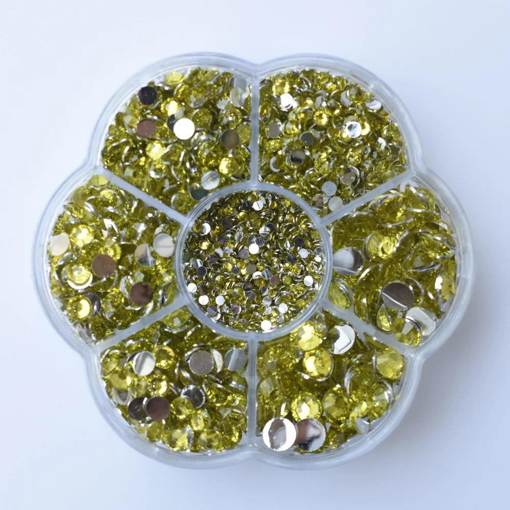 Premium Resin Round Flatback Rhinestones - 5000pcs Crystal Gems for Jewelry and 3D Decorative Crafts