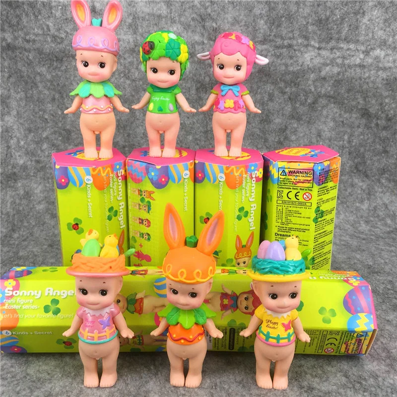 

Мини-фигурки Sonny Angel из серии «пасхальные весенние сюрпризы», шкатулка-сюрприз, 6 шт. в наборе, украшение для торта, таинственная коробка, украшение, подарки для детей