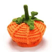 Newborn Photography Props Baby Hat Custume Outfit Photo Hat Pumpkin Hat Cute Props Halloween Knitted Baby Care Photo Accessories 4
