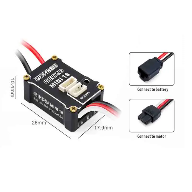 Pack complet moteur ESC et carte programme pour TRX4M, composants alignés sur fond noir, upgrade RC Crawler