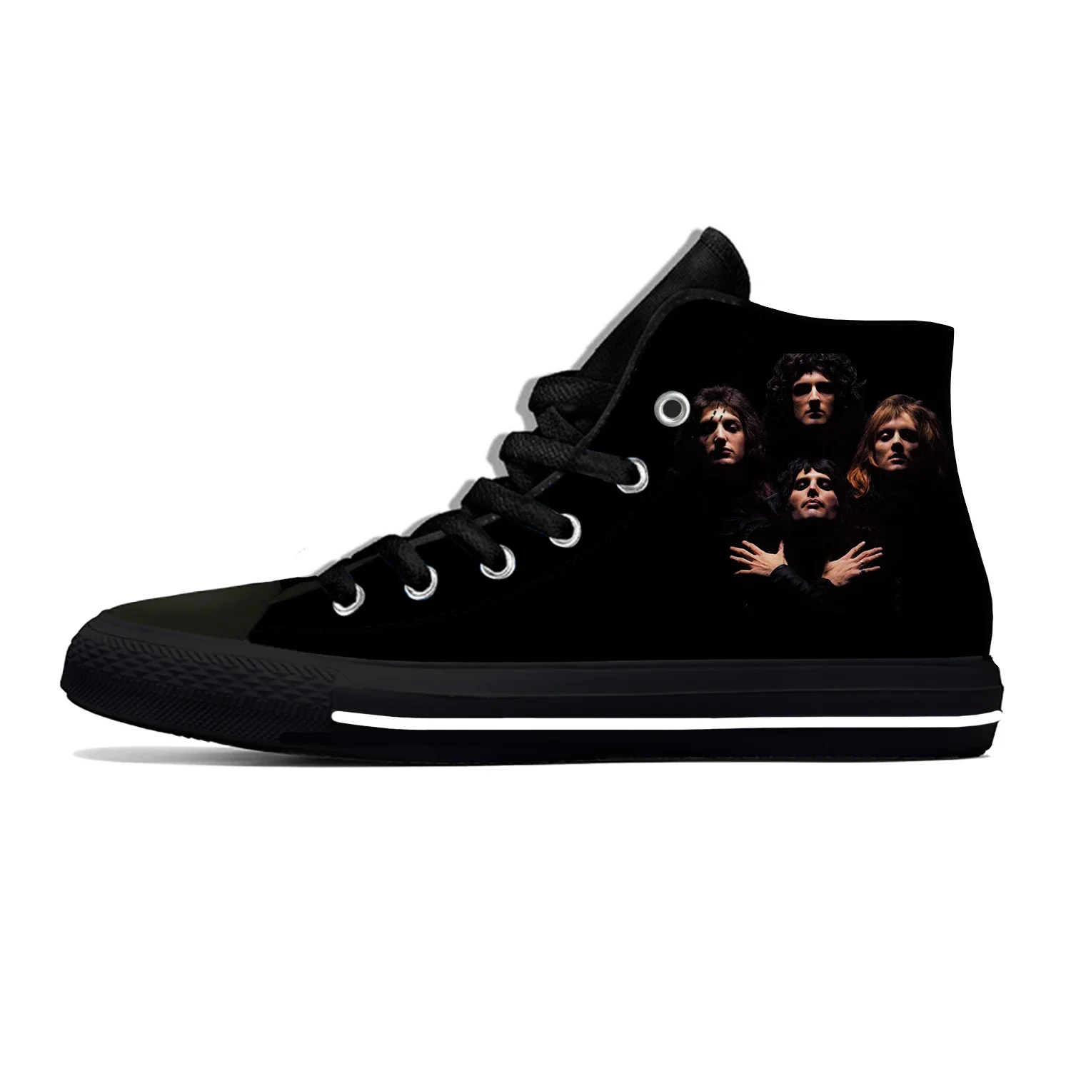 Hot Queen Rock Band Freddie Mercury Music Fashion Casual Cloth Shoes High Top Lightweight Breathable 3D Print Men Women Sneakers