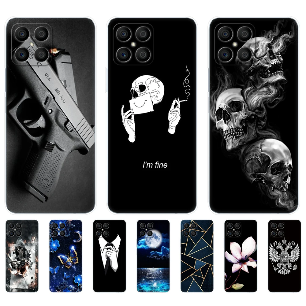 For Honor X8 Case Back Cover For Honorx8 Honor X 8 Case Transparent Phone Case Protective Bag Tpu Soft Silicone Case Bumper