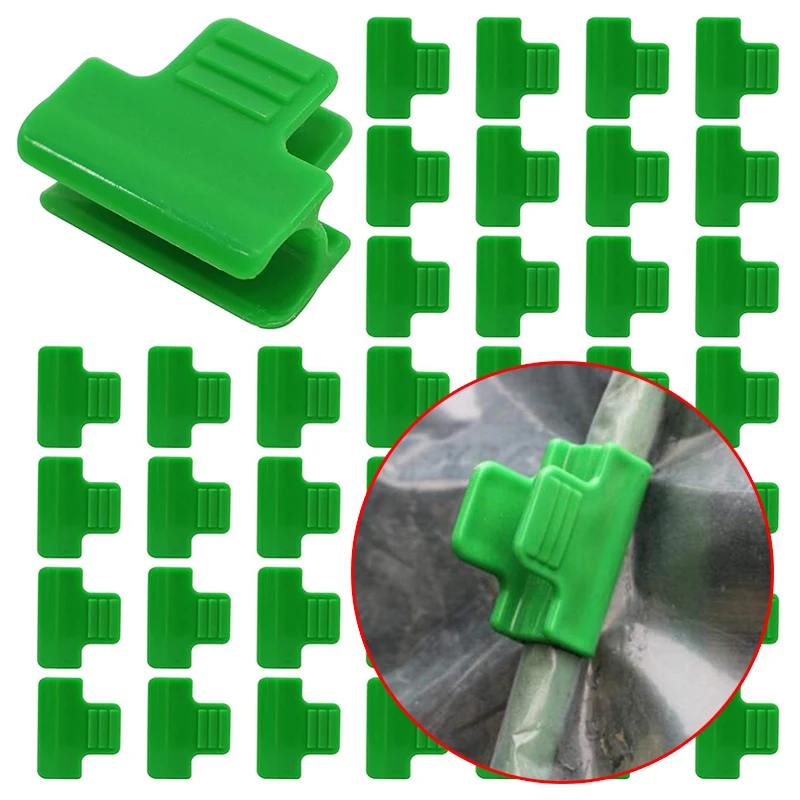 10pcs Greenhouse Film Clamps Garden Tarpaulin Netting Tunnel Hoop Pipe Clamp Shed Row Cover Shading Frame Support Planting Tools