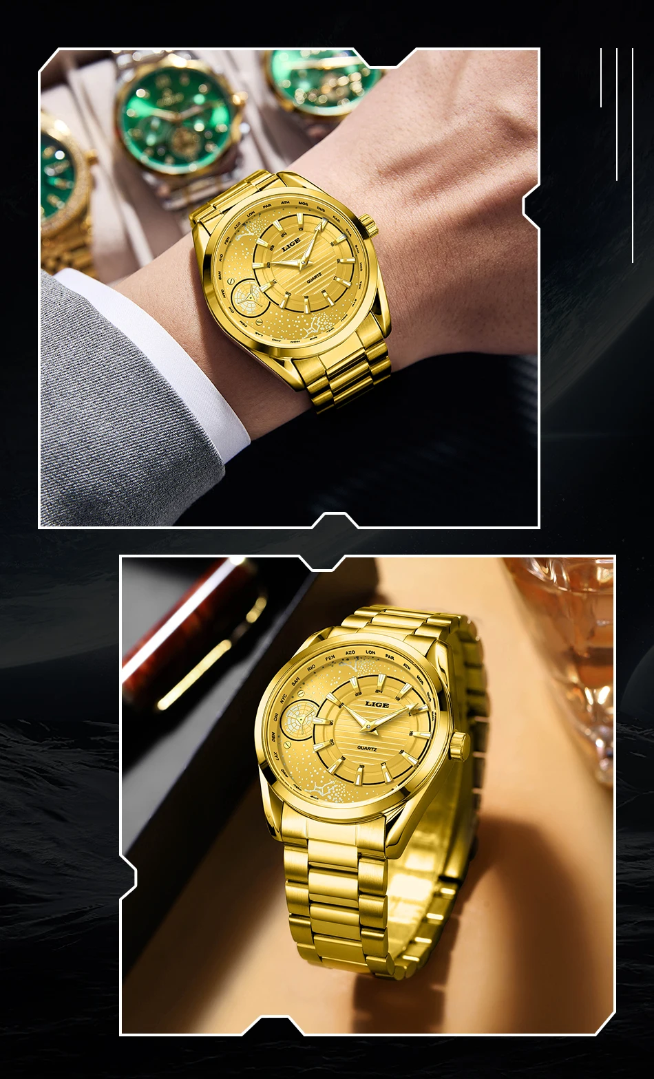 LIGE  89262 Men's Watch description image 16