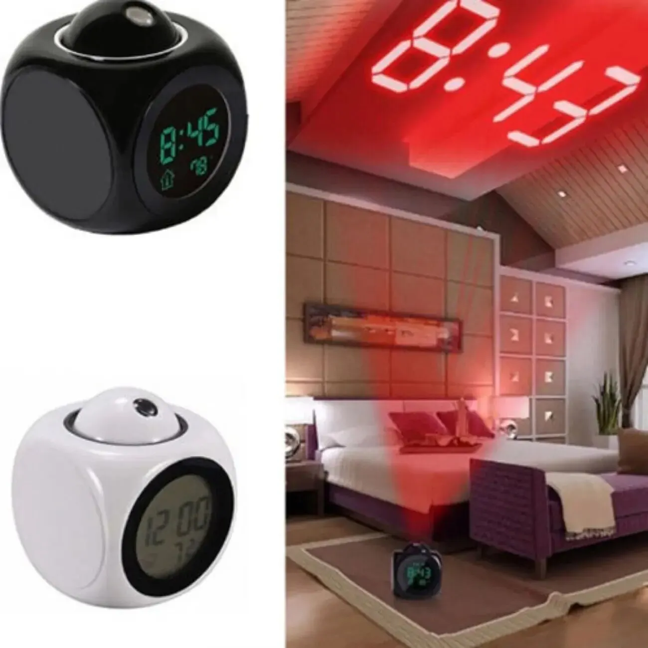 Projection Alarm Clock with Temperature 2
