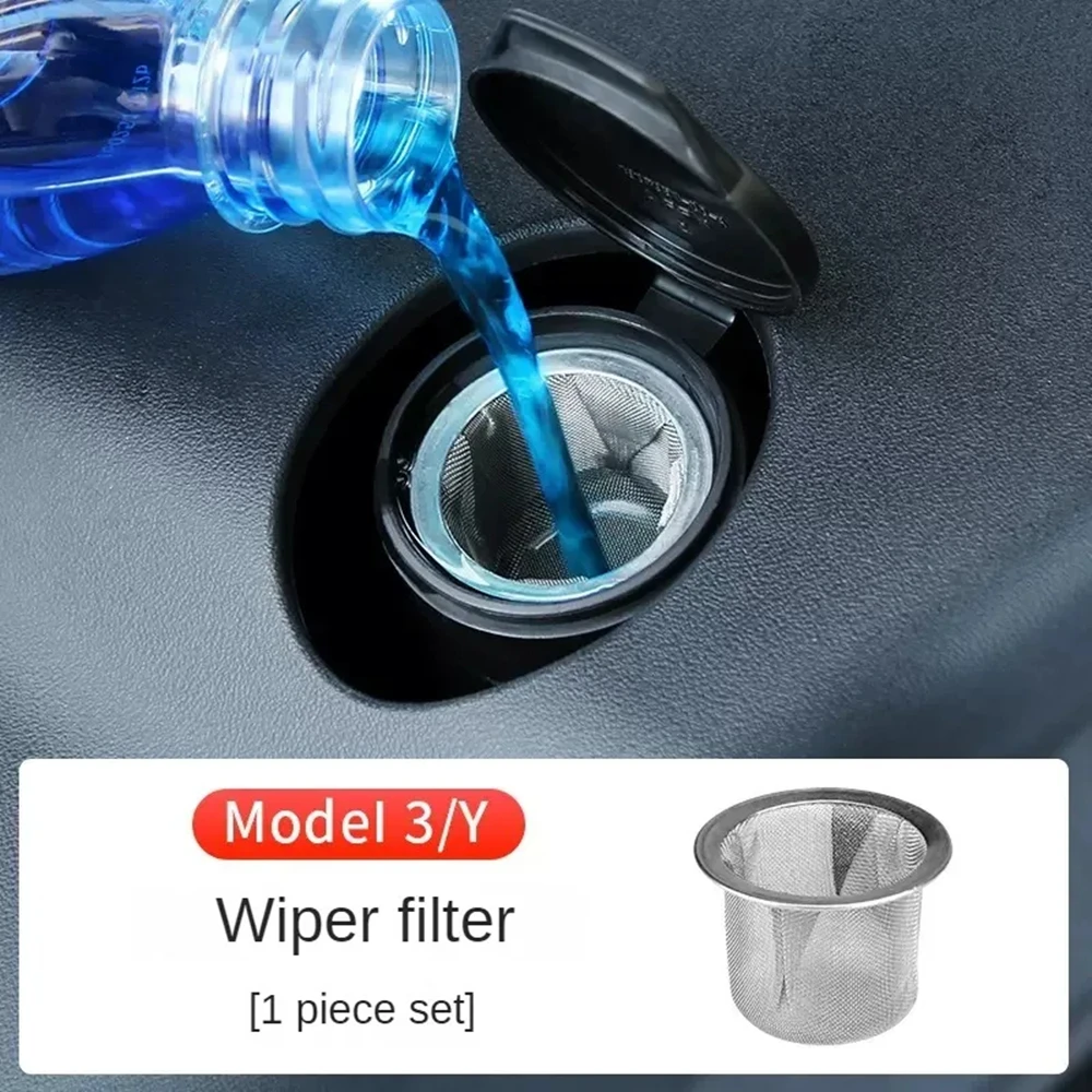 

For Tesla Model 3 Y S X Wiper Filter Windscreen Washer Fluid Tank Inlet Strainer Nozzle Protector Car Accessorie