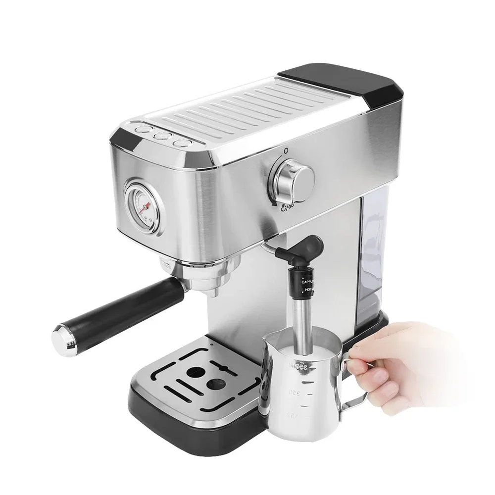 HomeWise Semi-automatic Coffee Maker 15Bar ULKA Pump Espresso Coffee Machine with Thermostatic System Household Use 220V 110V 6