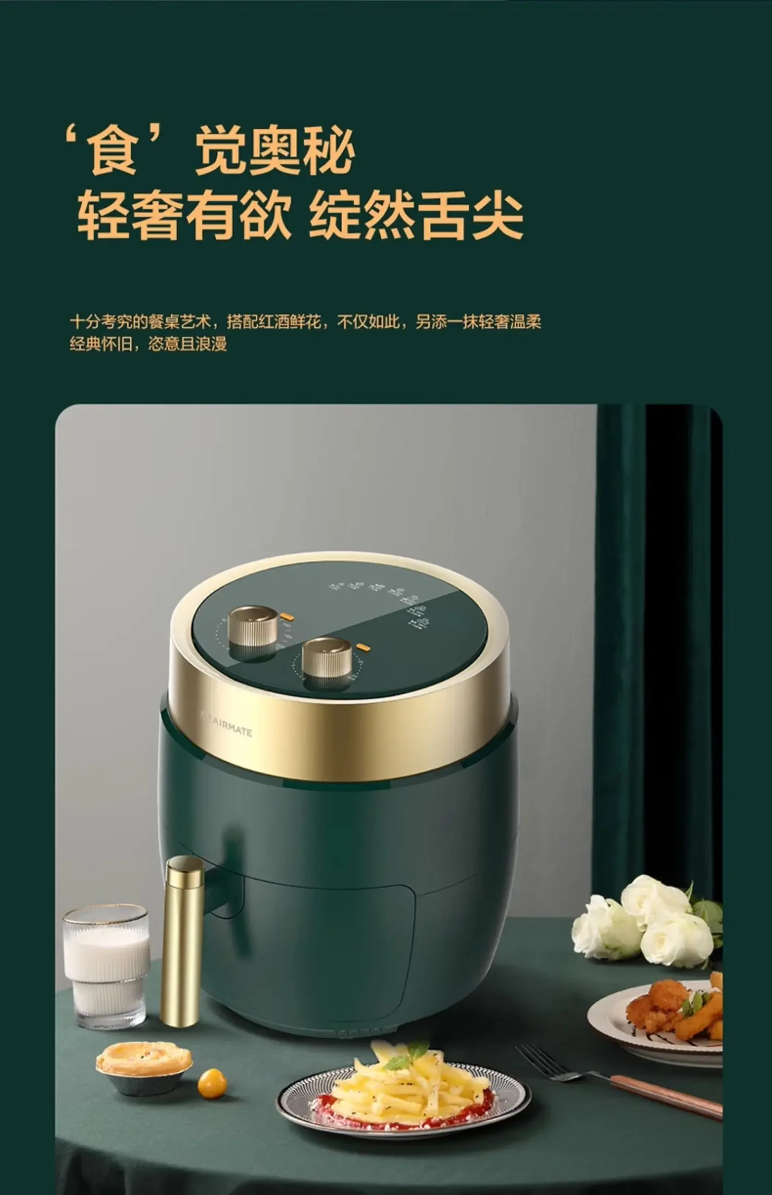 220V Large Capacity Electric Deep Fryer for Home Use-Multifunctional Non-Stick Air Fryer