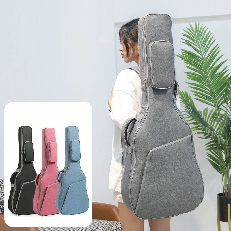 Guitar Case Oxford Fabric Gig Double Straps Padded Cotton Soft Guitar Bag Carry Cover Waterproof Backpacks 36 39 41 Inch