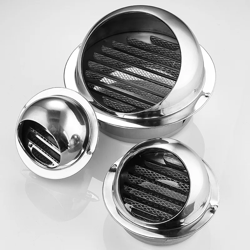 Stainless Steel Wall Ceiling Air Vent Ducting Ventilation Exhaust Grille Cover Waterproof Outlet Heating Cooling Vents Cap air vent grille ventilation grille air vent cover ducting ventilation cover