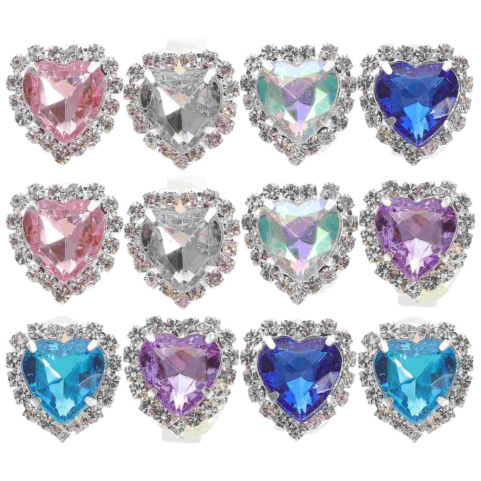 

12pcs Rhinestone Shoelaces Clips DIY Shoe Charm Clips Shoelaces Decoration