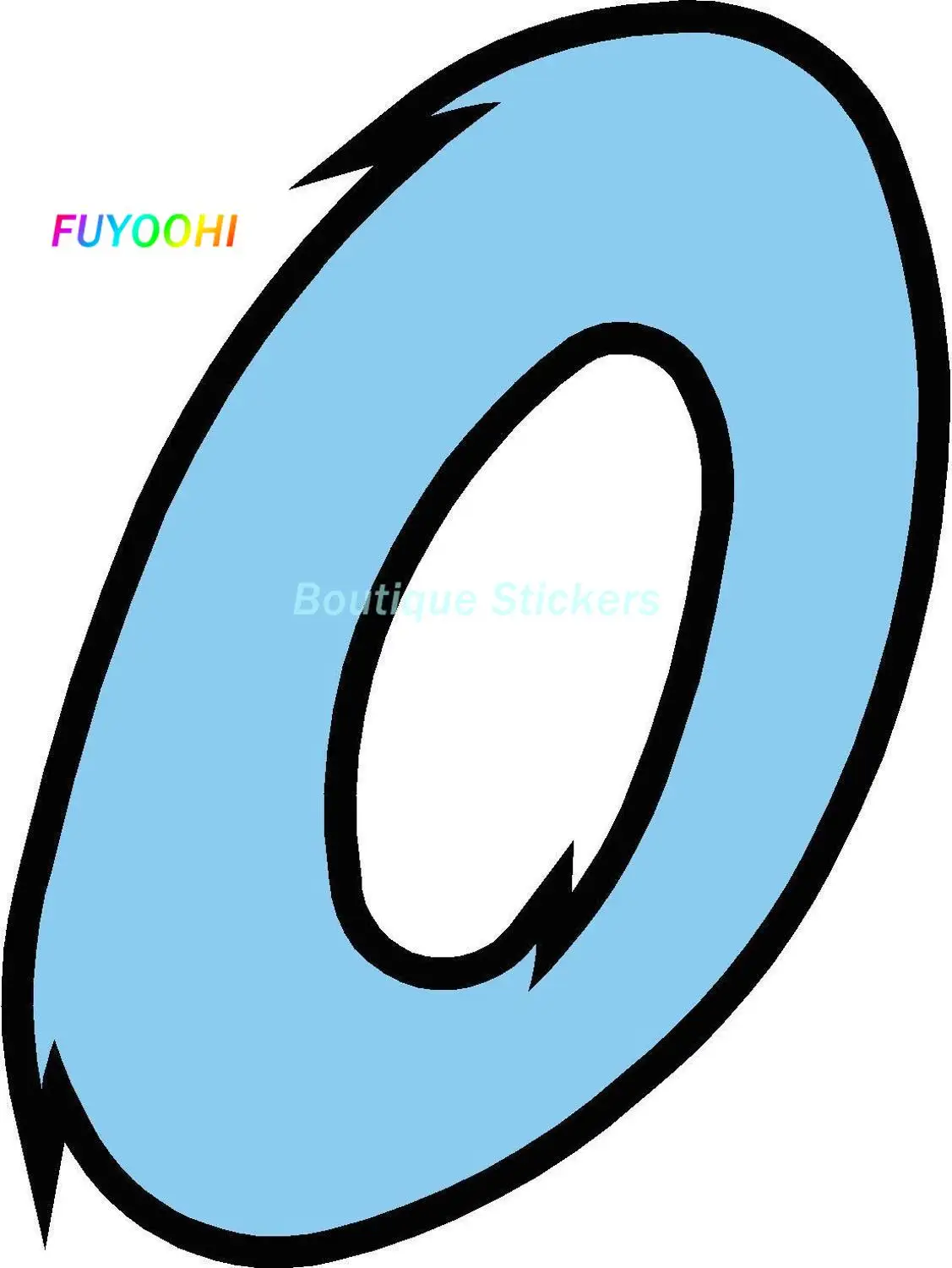 

FUYOOHI Exterior/Protection Boutique Stickers Number Race Numbers Vinyl Sticker Style 2 Blue/Black for Car Motor Bike Helmet