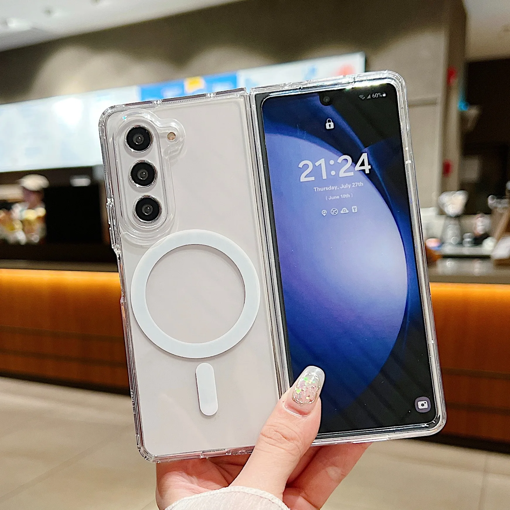 Magsafe Transparent Shockproof Acrylic Slim Phone Case