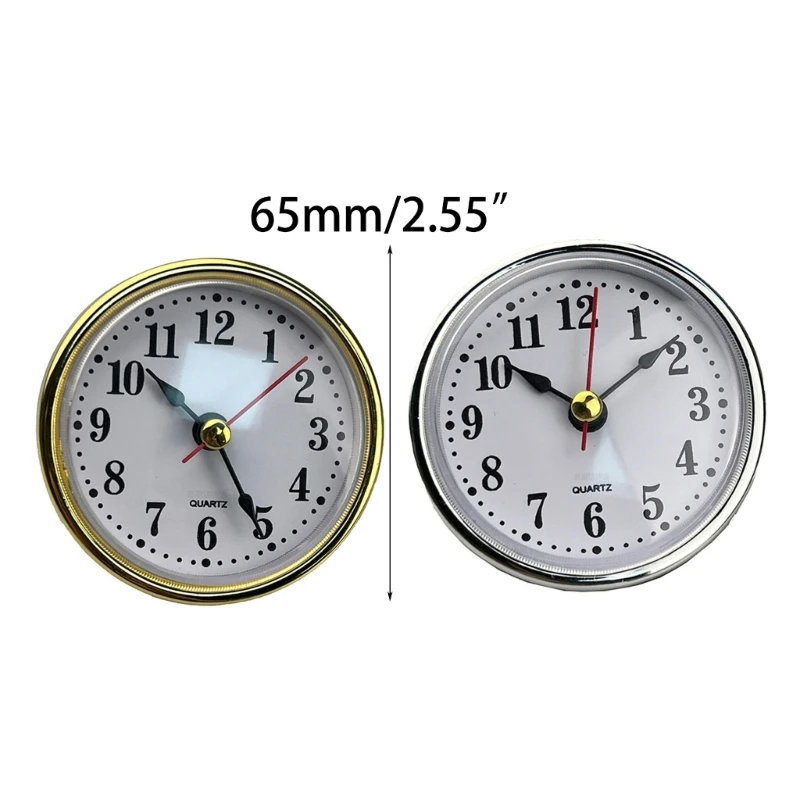 Round Clock Insert Arabic Numeral  Movement Bedside Antique Watch Desk Decoration DIY Parts 65mm Diameter 6