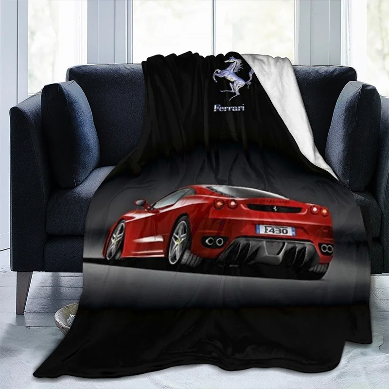 Ferrari-Couverture en peluche super douce pour lit et canapé, draps de chat  chauds, climatisation d'été, ménage, hiver - AliExpress