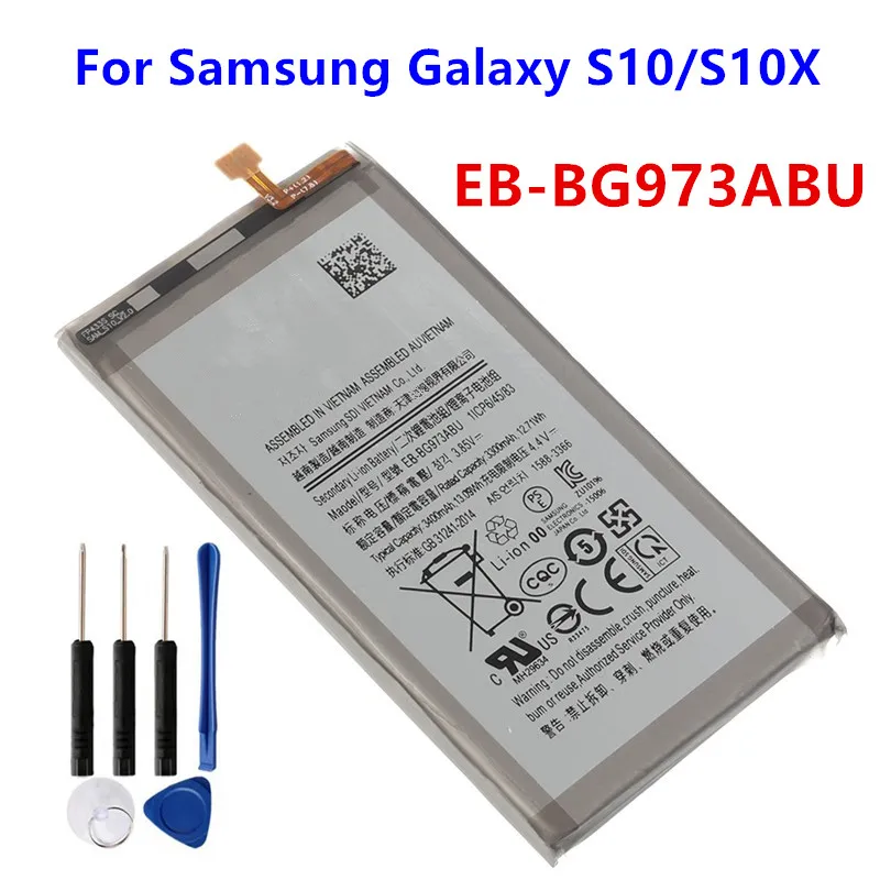 Original Battery Ebbg973abu 3400mah For Samsung Galaxy S10 S10 X Smg9730 Smg973 G973f G973u
