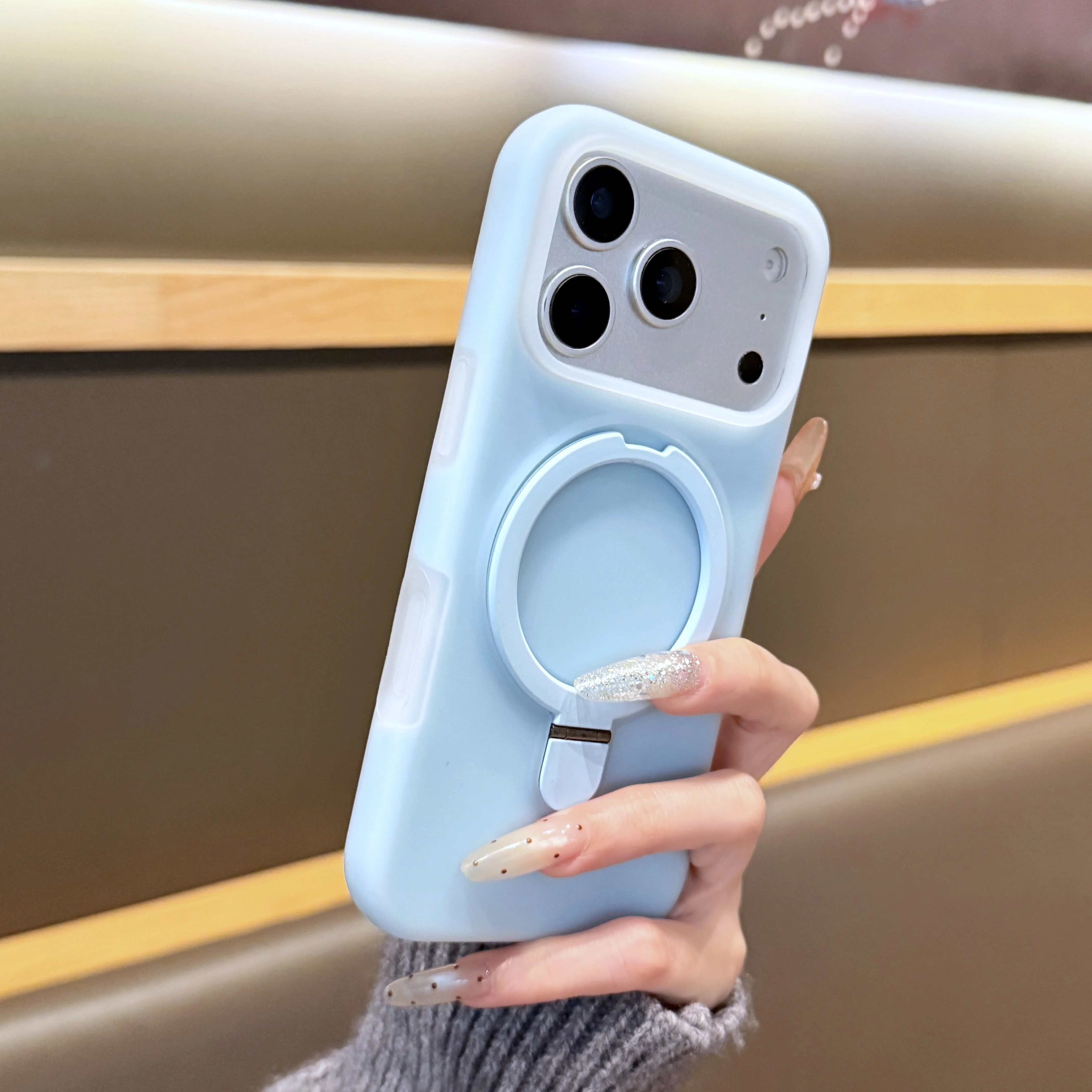 Magsafe Wireless Charging Stand Holder with Kickstand - Neon Silicone Shockproof Case