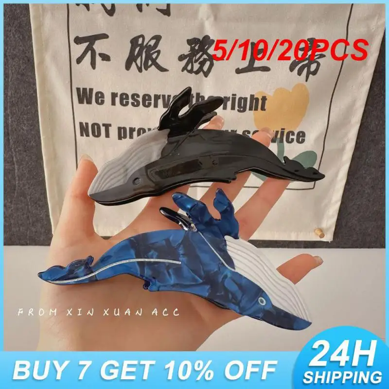 

5/10/20PCS All-match Grip Clip Simple To Use Color-block Dolphin Hairpin/edge Clip Grip High Quality Material Sweet And Lovely