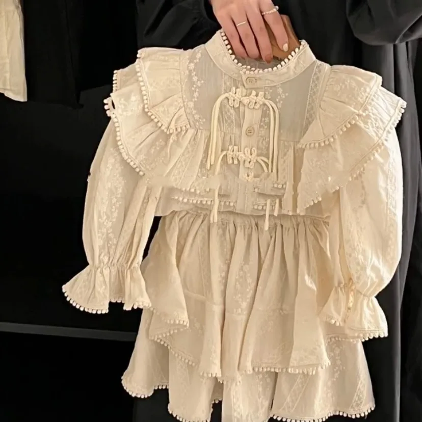 Girls Spring Blouses Skirt Childrens Clothing kids shirts