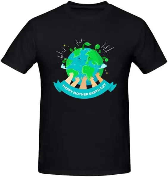 

Mother Earth Day Green Dream Black Cotton Short Sleeve Top Tee Black
