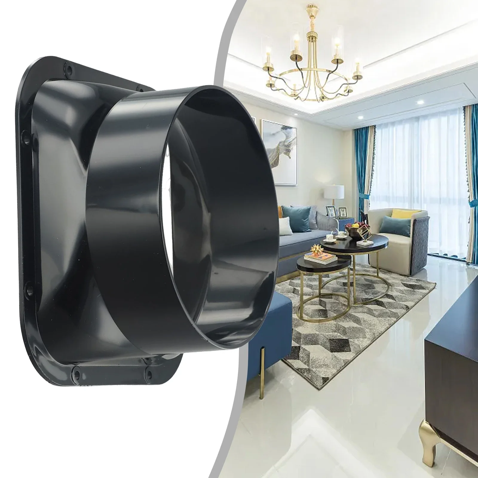 

100-200MM ABS Wall Flange Connector For Ventilation Pipe Air Ducting Connection For Connections Between Pipes