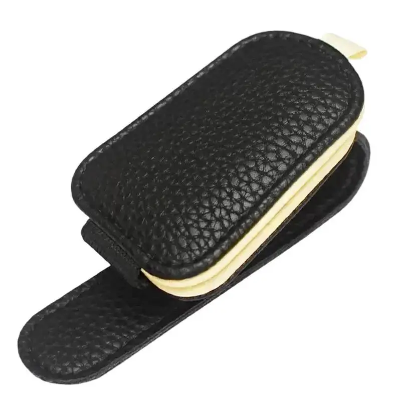 

Автомобильный солнцезащитный козырек, органайзер из искусственной кожи, магнитный держатель для очков, зажим, автомобильные аксессуары, интерьер для документов, карт, солнцезащитных очков