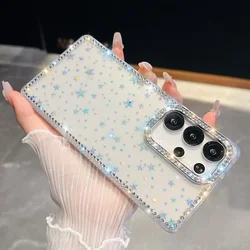 Sparkling Diamond Glitter Rhinestone Clear Soft Phone Case - Galaxy S26+ (Star)