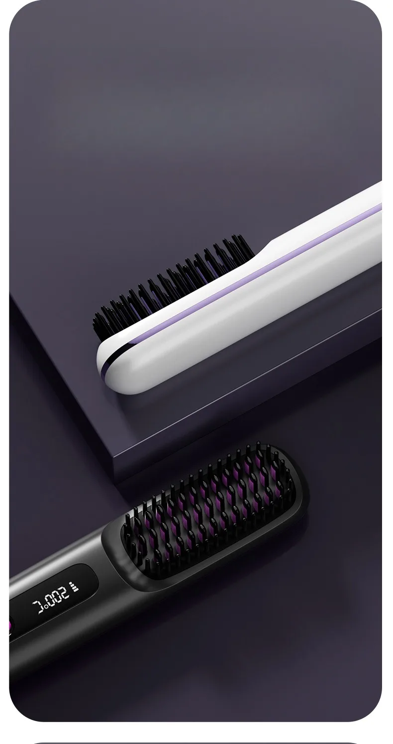 Hot Comb Hair Straightener Electric Negative Ions Hot Comb 3 Setting Smoothing 6