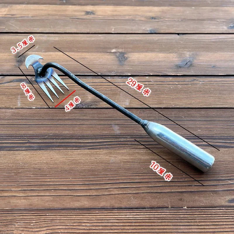 Hoe Weeding Artifact, Uprooting and Weeding Tools, Gardening Hoeing Rake, Manganese Steel Farm Tool, Small Hoe, Loosening Soil a 4