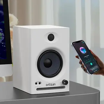 Ortizan C7 Dual-Mode 2.0 Studio Monitors, Active Monitor Speakers for Near Field Music Production, Bluetooth Computer Speakers 3