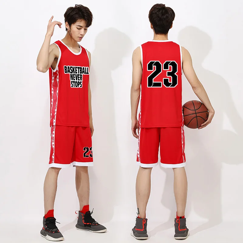 Retro Basketball Jerseys Mens 100% Polyester Basketball Uniform Sets College Team Summer Breathable Shirts basketball jerseys men sport tees