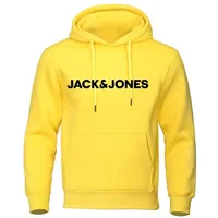 Jack & Jones Sweats à capuche pour hommes et femmes, vêtements de sport imprimés confortables, amples et décontractés à la mode, streetwear 4