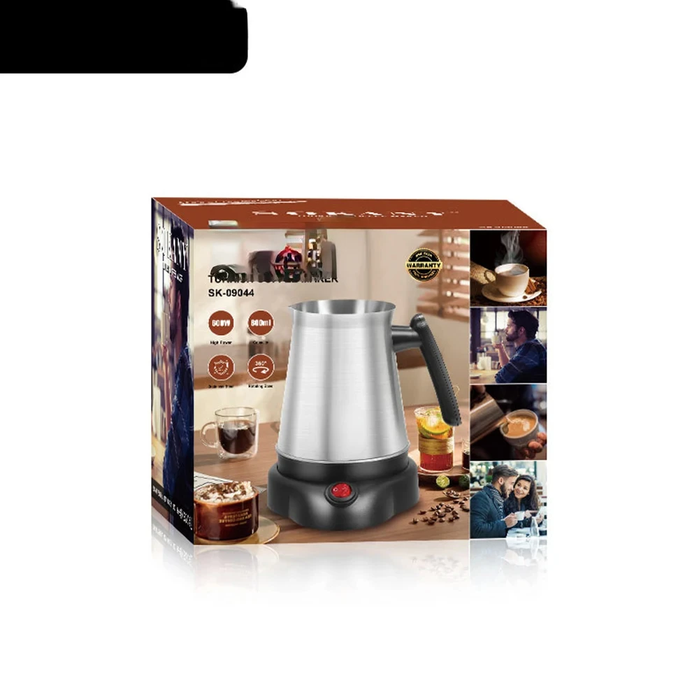 Turkish Greek Coffee Moka Tea Pot Maker Machine 800ML Portable Electric Kettle 6 Cups Stainless Steel Boiling Water 220V EU 전 6