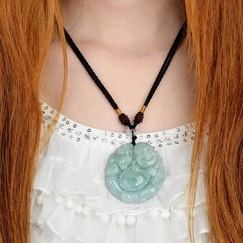 

Genuine Natural Buddha Jadeite Pendant Women Mens Grade A Burma Jade Fine Jewelry Pendants Real Myanmar Jades Stone Accessories
