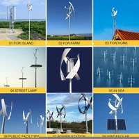 Éolienne à axe vertical 2000W 2KW 12V 24V 48V, générateur éolien certifié CE, énergie gratuite, démarrage à basse vitesse, hors réseau pour usage domestique 5