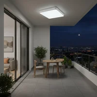 18W-48W ไฟ LED เพดาน 30 ซม. ไฟเพดานสี่เหลี่ยมแผงไฟห้องนอนห้องครัวห้องนั่งเล่นไฟตกแต่ง AC 110-220V 4