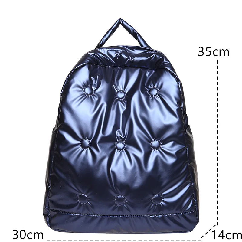 Fashion Cotton Padded Women Backpack Nylon Quilted Shoulder Bags Handbags  Autumn Winter Casual Ladies School Bags Travel Bagpack