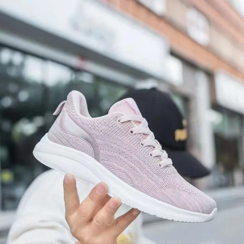 Ladies Sneakers Plus Size44 Autumn New Lace-up Women's Vulcanize Shoes Outdoor Female Walking Flats Solid Daily Women Sport Shoe