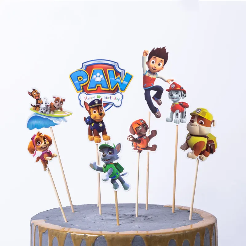 Paw Patrol Geburtstagsparty-Dekoration, Hundepatrouille, Pfote, Geschirr, Tischdecke, Tasse, Teller, Ballon, Babyparty, Kinderbevorzugung, Geschenk, Partyzubehör – Detail 5
