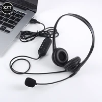 3.5mm Computer Laptop Headphone with Noise Cancelling Microphone Chatting Network Teaching Video Conferencing USB Wired Headsets 1